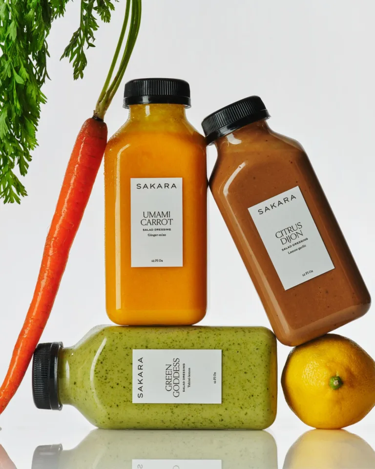 Sakara Life dressings, carrot dressing, citrus dressings, green goddess dressing, complimentary gifts