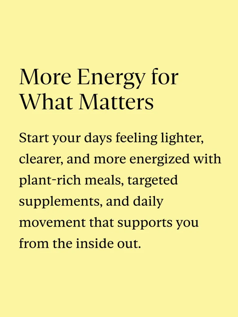 More Energy for What Matters